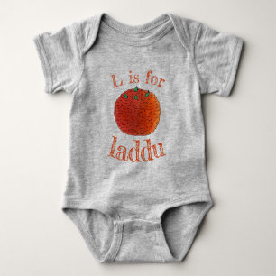 L is for Laddu Laddoo Avinsh Indian Sweet Food Baby Bodysuit