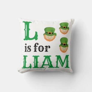 L is for Liam baby  Throw Pillow