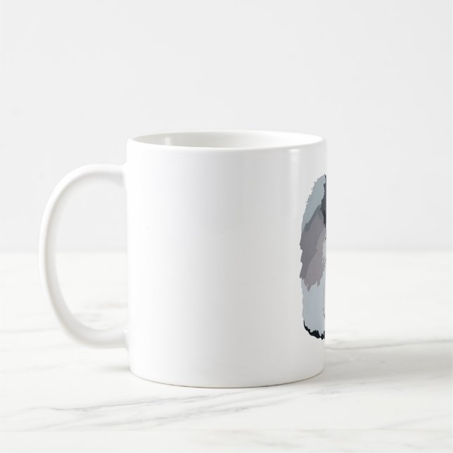 L is for Lion Tailed Macaque Coffee Mug (Left)