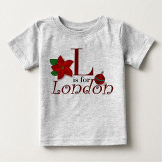L is for London, Baby's First Christmas T-shirt