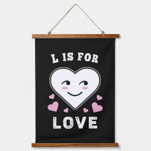 L Is For Love Birthday Valentine's Day I Love You Hanging Tapestry