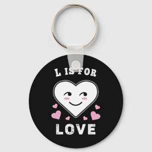 L Is For Love Birthday Valentine's Day I Love You Keychain
