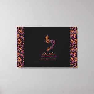 L Lamed Hebrew Letter Bat Mitzvah Sign-In Board Canvas Print