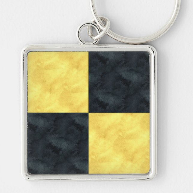 L Lima Watercolor Nautical Signal Maritime Flag Keychain (Front)