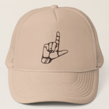 L loser hand hat