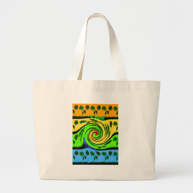 l Love Wave Colours Large Tote Bag (Front)