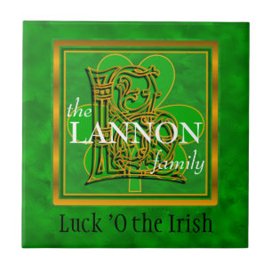L "Luck of the Irish" Family Custom Monogram Tile