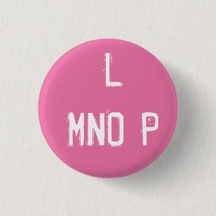'L MNOP' Alphabet Collectable (#12) 1 Inch Round Button