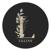 L Monogram Floral Personalized