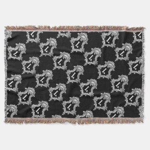 L Monogram Initial Throw Blanket