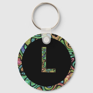 L Monogram Keychain