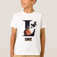 L Monogram Trick or Treat Cute Halloween