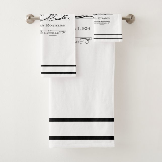 L noir' ensemble de serviette de salle de bains de (En situation)