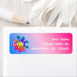 L O V E Flower Return Address