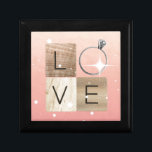 L-o-v-e Tiles Gift Box<br><div class="desc">Celebrate love,  romance and upcoming nuptials with this beautiful design that features wood letter tiles and an engagement ring to spell out the word LOVE.</div>