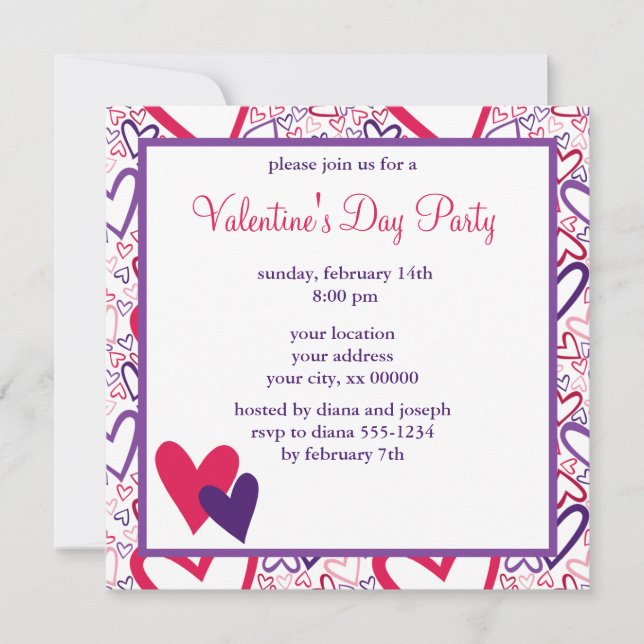 L O V E Valentine's Day Celebration Invitation (Front)
