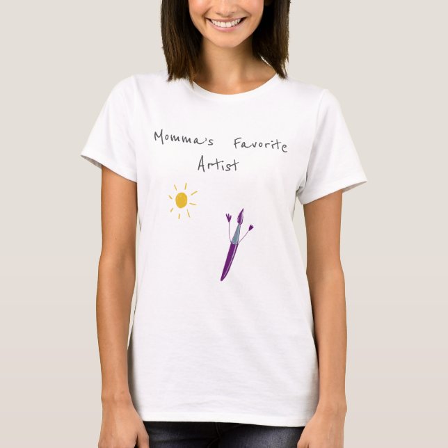 L’oeuvre de votre enfant sur un T-shirt féminin (Devant)