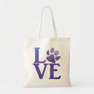 L-paw-VE Classic Watercolor Purple Tote Bag