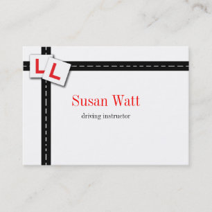 L Plate Driving Instructor Business Card