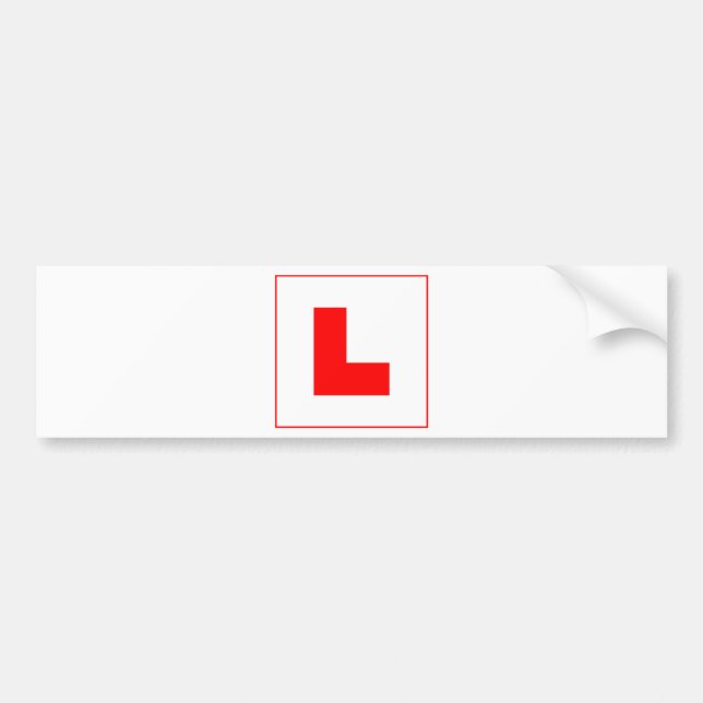 L-Plate Learner Driver / Bachelorette Hen Night Bumper Sticker (Front)
