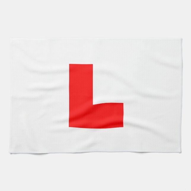 L-Plate Learner Driver / Bachelorette Hen Night Kitchen Towel (Horizontal)