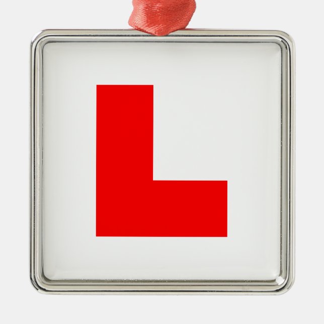 L-Plate Learner Driver / Bachelorette Hen Night Metal Ornament (Front)