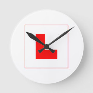 L-Plate Learner Driver / Bachelorette Hen Night Round Clock