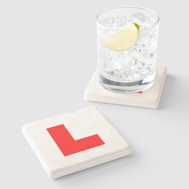 L-Plate Learner Driver / Bachelorette Hen Night Stone Coaster (Side)