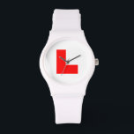 L-Plate Learner Driver / Bachelorette Hen Night Watch<br><div class="desc">Funny Novelty L-Plate Learner Driver Sign / Bachelorette Hen Night Party.

Globe Trotters specializes in idiosyncratic imagery from around the globe. Here you will find unique Greeting Cards,  Postcards,  Posters,  Mousepads and more.</div>
