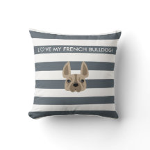 L♡VE MON BOULEDOGUE FRANÇAIS ! COUSSIN DÉCORATIF