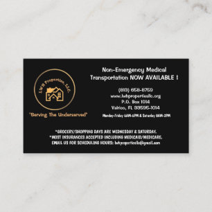 L.W.H. Properties, LLC calling business card