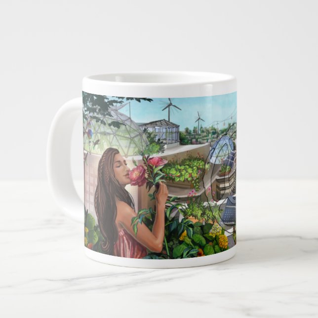 La 5e Fleur sacrée Jumbo Mug (Devant gauche)