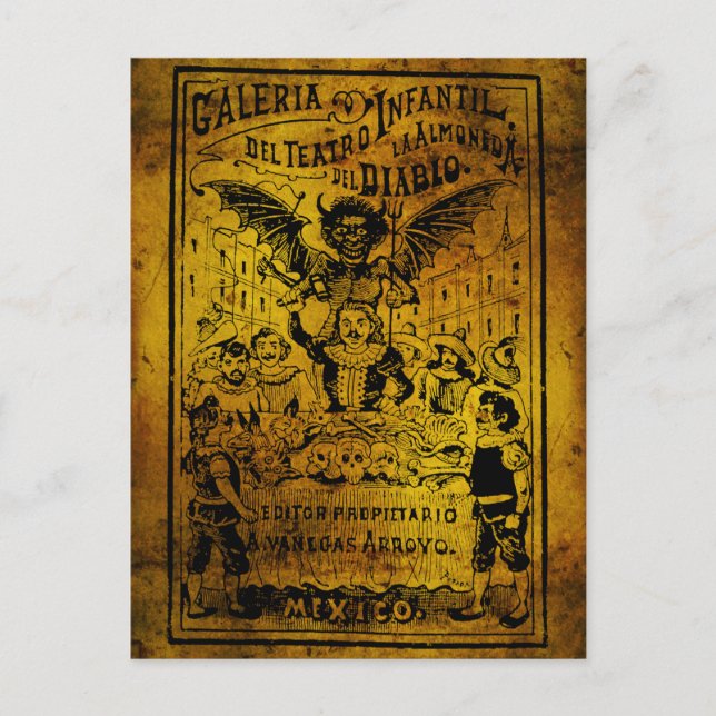 La Almoned del Diablo by José Guadalupe Posada Postcard (Front)