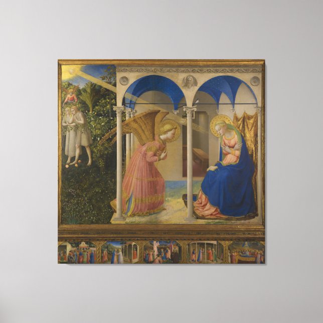 La Anunciación by Fra Beato Angelico Canvas Print (Front)