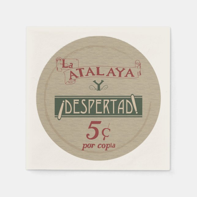 La Atalaya Despertad 5 cents Napkin (Front)