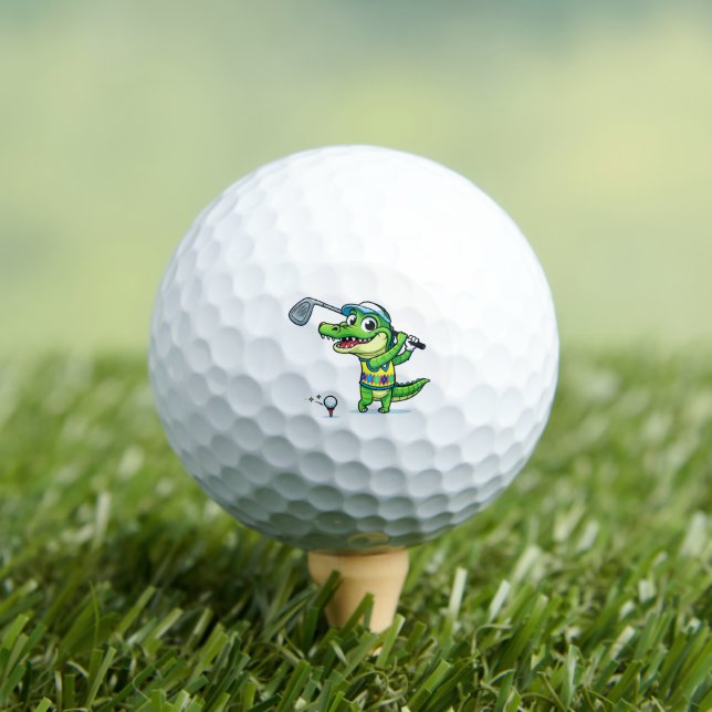 La balle de golf crocodile Gator-Golf (T-shirt Insitu)