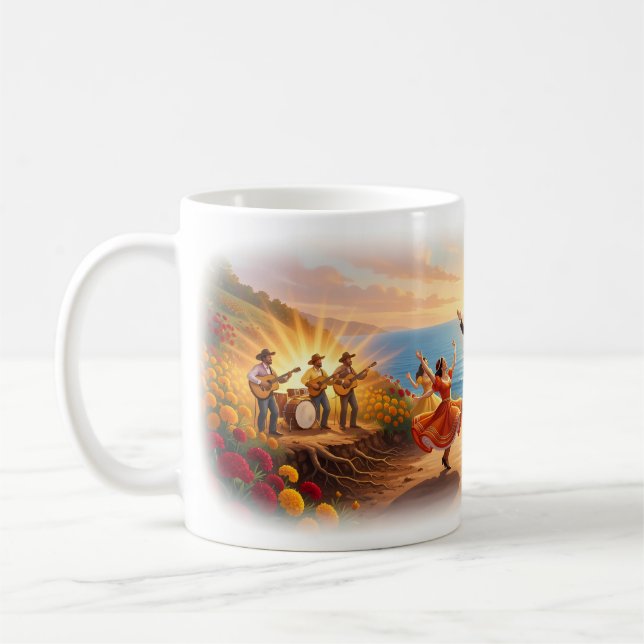 La Bamba Neon Rhythm Cityscape Dream Mug (Left)