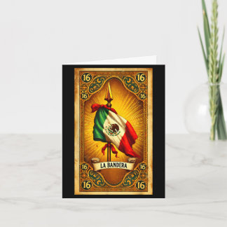 La bandera 16 chicano mexican heritage flag art card
