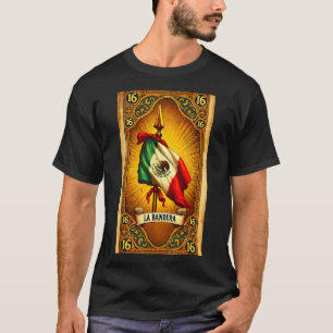 La bandera 16 chicano mexican heritage flag art T-Shirt