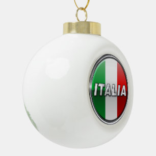 La Bandiera - The Italian Flag Ceramic Ball Christmas Ornament