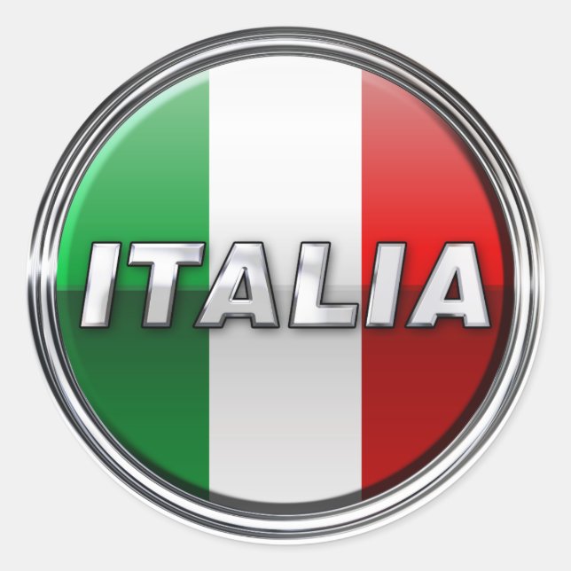 La Bandiera - The Italian Flag Classic Round Sticker (Front)