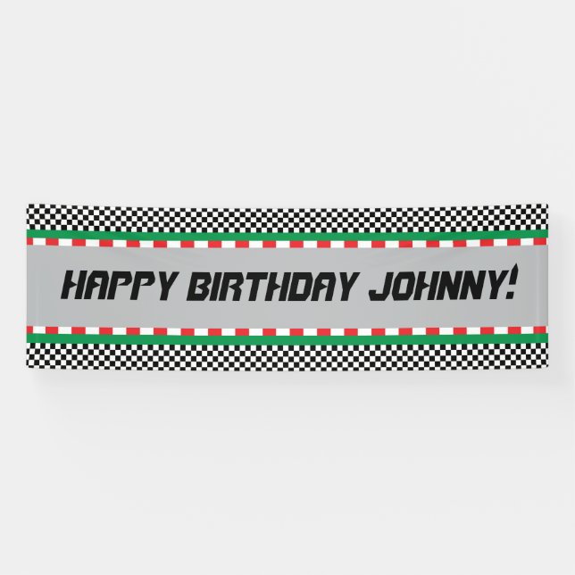 La bannière d'anniversaire de voie de course, le (Horizontal)