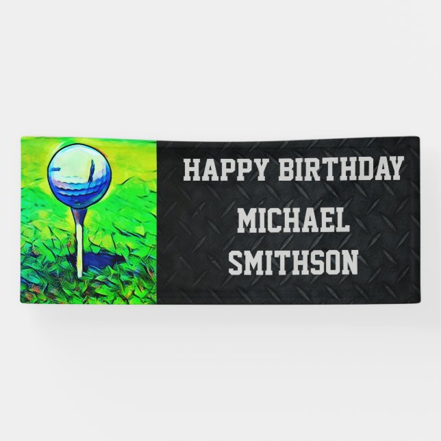 La bannière des hommes de boule de golf de joyeux (Horizontal)