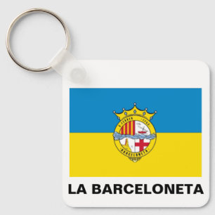 La Barceloneta (flag, neighbourhood in Barcelona Keychain