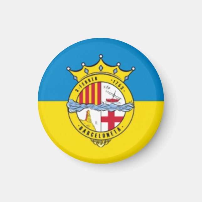La Barceloneta (flag, neighbourhood in Barcelona Magnet (Front)