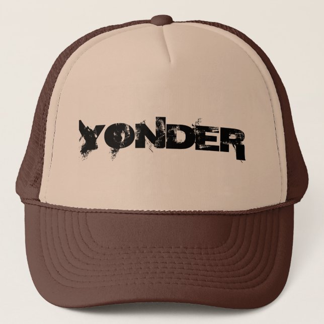 LÀ-BAS - casquette de camionneur - noir et Tan (Devant)