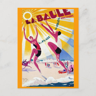 La Baule Vintage French Travel Poster Postcard