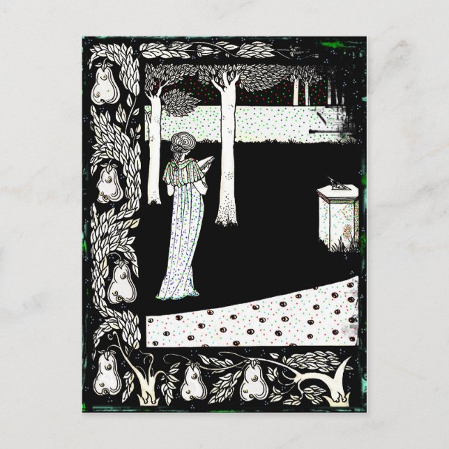 La Beale Isolde Reading in the Garden Postcard (Front)