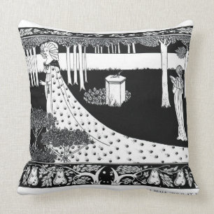 La Beale Isoud at Joyous Gard, illustration from ' Throw Pillow