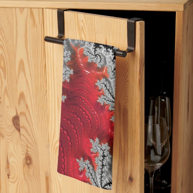 La beauté des serviettes de thé Mandelbrots (Pliage en tiers)